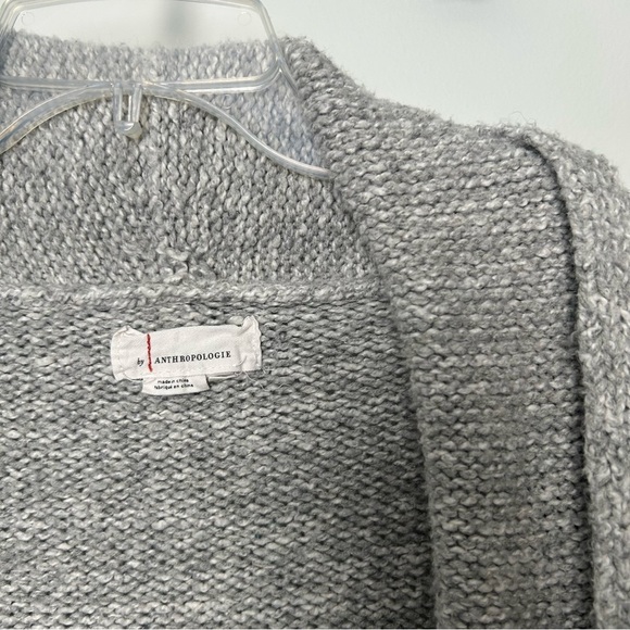 Anthropologie Gray Knit Oversized Cardigan - Picture 2 of 7